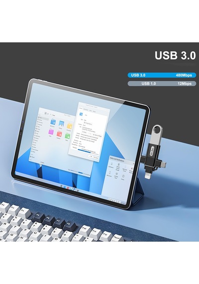 Go Des Gd-ct196 4in1 Type-c+lightning+micro+usb3.0 Otg Dönüştürücü Adaptör Siyah