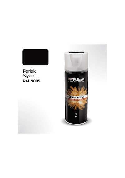 Polisan Sprey Boya 400 Ml.-Parlak Siyah Ral 9005