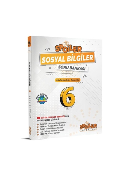 Spoiler Yayınları 6. Sınıf Sosyal Soru Bankası