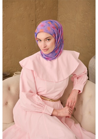 Silk Home Soft Eşarp 73098-12 Eflatun, Pembe, Turuncu