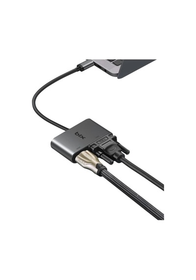 Bx14hb Usb-c 3.1 Hdmı Vga Macbook Uyumlu Çoklu Port Çevirici Adaptör Hub 4k Destekli Taşınabilir