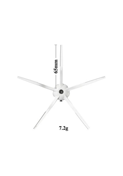 Roborock S6 / S6 Pure Uyumlu 4 Adet Siyah Yan Fırça