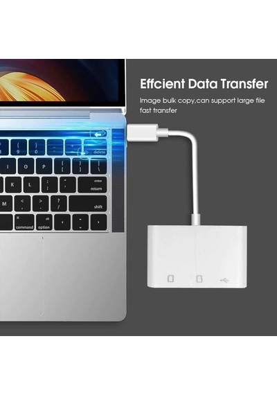 3252 Usb Type C To Sd Microsd Tf Kart Okuyucu Usb 3in1 Çevirici Dönüştürücü Adaptör