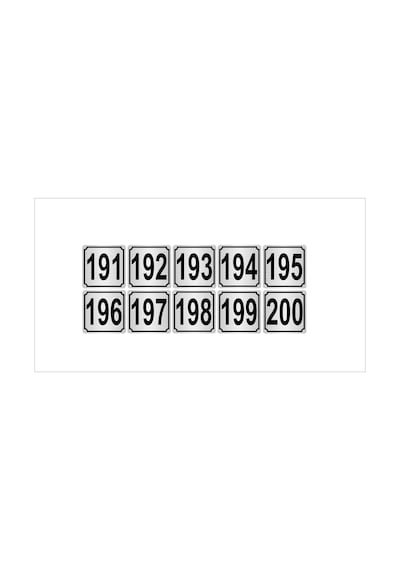 Metal Kapı,Masa,Dolap Numarası 5Cmx5Cm 10 Adet (191…200) (428976823)