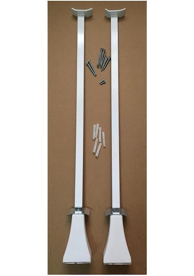 Panel Radyatör Ayağı / Yer Konsolu 50 Cm Yere Sabitleme Beyaz 1 Çift 2 Adet
