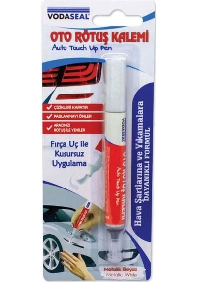 Oto Rötuş Kalemi Metalik Beyaz 5 Ml