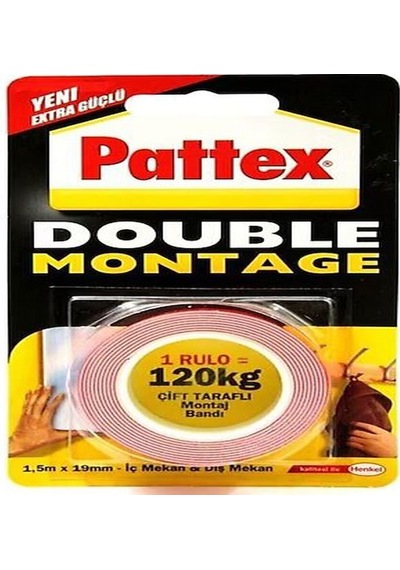 Pattex Double Montaj Bandı 120kg 19mmx1,5m