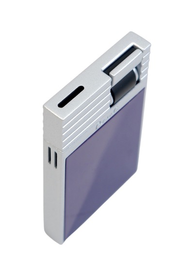 Caseti Tek Torch Perde Alev Mor Gümüş Metal Puro Çakmağı