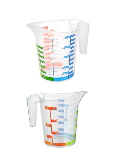 Ölçü Kabı Dereceli Renkli 1000 Ml + 300 Ml Set
