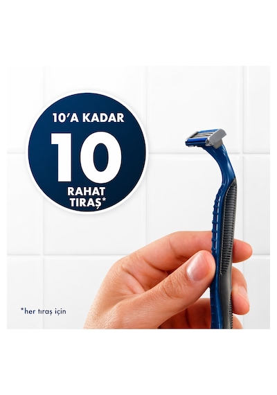 Gillette Blue3 Smooth Kullan At Tıraş Bıçağı 12 Adet, 3 Bıçaklı Erkek Tıraş Bıçağı