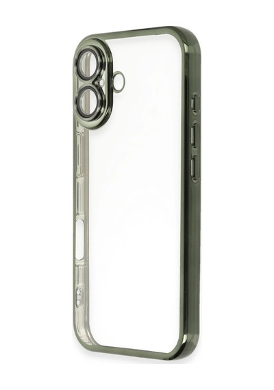 Apple iPhone Uyumlu 16 Plus Kılıf Razer Lensli Silikon - Yeşil -
