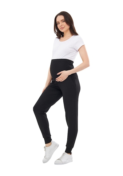 Luvmabelly Myra8095 Beli Ayarlanabilir Hamile Jogger Pantolon-siyah