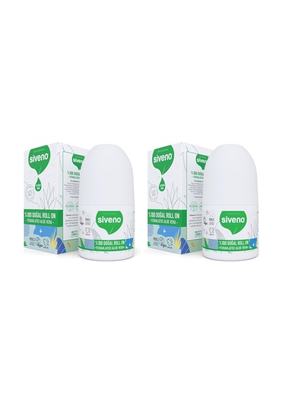 Tr %100 Doğal Roll-on Aloe Vera Deodorant Ter Kokusu Önleyici Bitkisel Lekesiz Vegan 50 Ml 2 Paketi