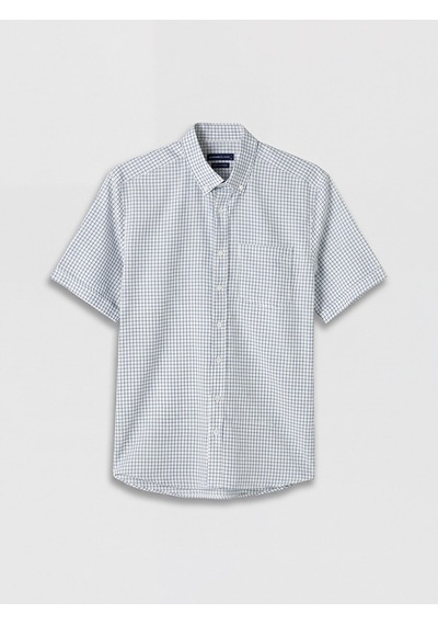 Lcwaıkıkı Classic İndigo Regular Fit Ekose Poplin Erkek Gömlek