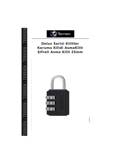 Delux Serisi Kilitler Koruma Kilidi Asmakilit Şifreli Asma Kilit 25mm