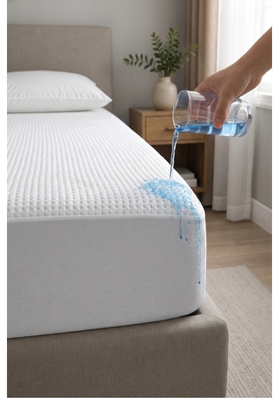 3d-fitted %100 Sıvı Geçirmez Sessiz Full Kenar Yatak Alezi Tek/çift Kişilik, Çocuk Ve Bebek Koruyucu Beyaz