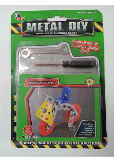 Mekanik Becerileri Metal Diy Bıcycle 47 Parça - X 608-5