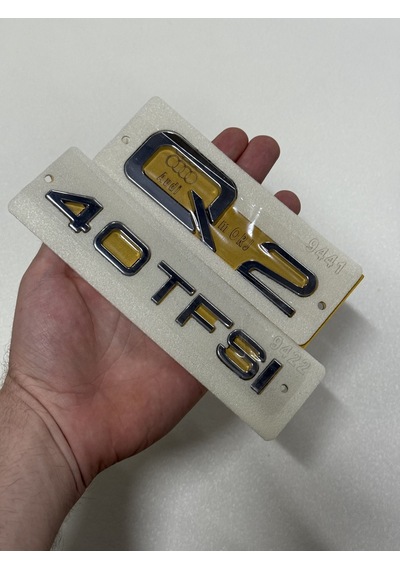 Q2 Ve 40 Tfsı Krom Bagaj Yazısı Seti 2 Li 3m 3d Abs Arma Logo