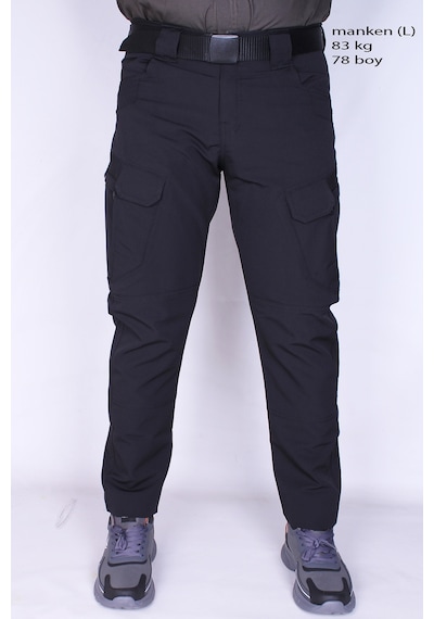 Nikbin Tactical Taktik Pantolon Outdoor Kargo Cep Likrali Yazlık -siyah siyah