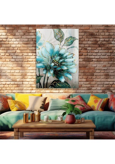 Gerçek Cama Baskı Sanat Temalı Tekli Cam Tablo S230