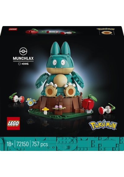 LEGO® Pokémon™ Munchlax 72150 - Yetişkinler için Aksesuarlar İçeren Yaratıcı Koleksiyonluk Model Yapım Seti (757 Parça)