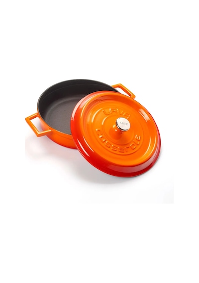 Lava Döküm Yuvarlak Tencere, Trendy, 24Cm, Turuncu