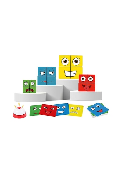 Montessori Eğitici Rubik Emoji Bulmaca Zeka Kutu Oyunu El Becerisi Ve Görsel Zeka Geliştirici Oyun