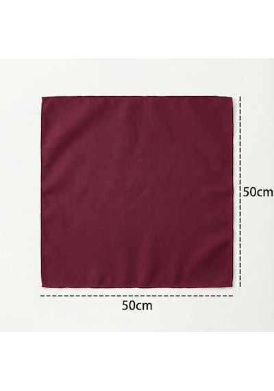 Jz Shop Düz Sade Şifon Kare Fular - Zarif Kadın Boyun Fuları Ve Bandana 50x50cm Bordo