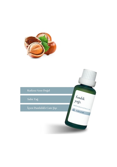 Sabunal Fındık Yağı 30 ML - Doğal Soğuk Sıkım Yağ