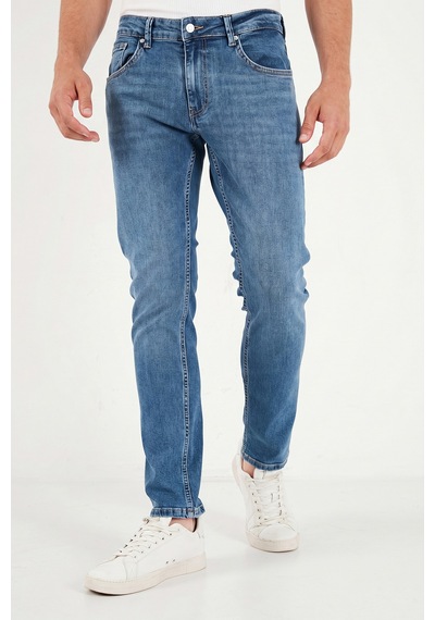 Buratti Pamuklu Normal Kalıp Jeans Erkek Kot Pantolon 2203c50parma Mavi