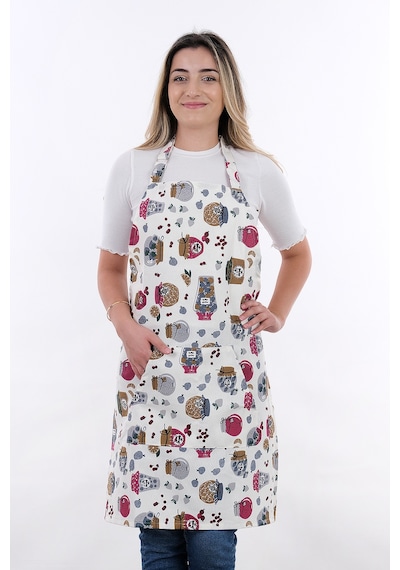 Motif Ayarlanabilir Askılı Şef Önlüğü Chef Mutfak Önlüğü Jam Jar