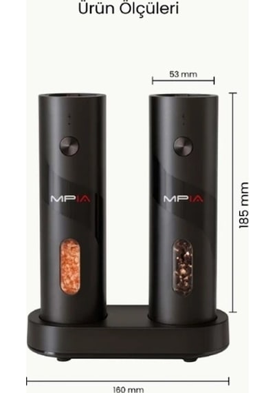 Şarjlı Baharat Öğütücü 100 Ml Çok Renkli