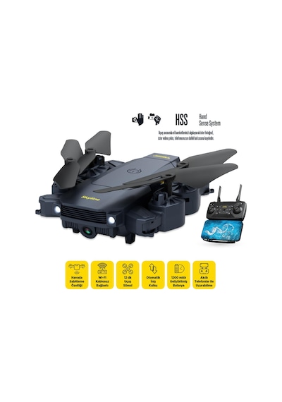 Corby Drones Cx036 Skyline Smart Drone 720p Gri