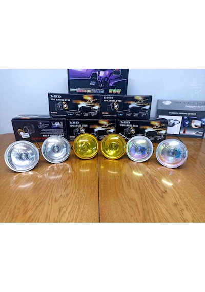 Sis Farı Seti Üniversal 90mm Sarı 2 Adet + H3 Ampül