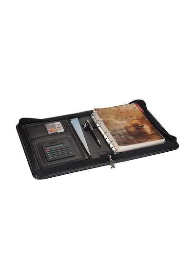 Organizer Ajanda Tarihsiz Kareli 4 Halkalı 21x27 CM Siyah