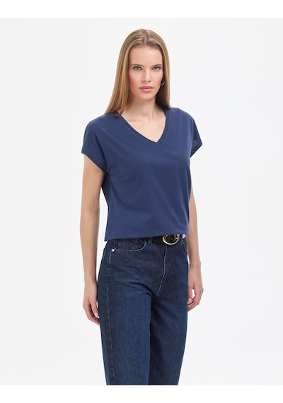 Pierre Cardin Kadın Lacivert Tişört Basic 50325454-vr033