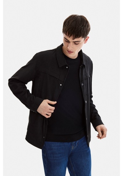 Back And Bond Siyah Regular Fit Süet Ceket Çok Renkli
