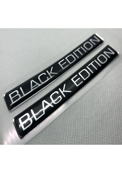 Black Edition Silver Siyah 3d Logo Sticker 2 Adet 1