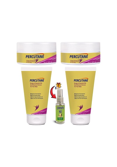 Percutane 2şerli Rahatlamaya Set: Tüp + Kavanoz Kapsikum Arnika Montana Dulavratotu Kökü Kremi 50ml + Çörekotu Yağı