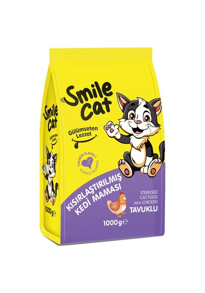 4 Adet Smilecat Kuru Kısır Kedi Maması Tavuklu 1kg