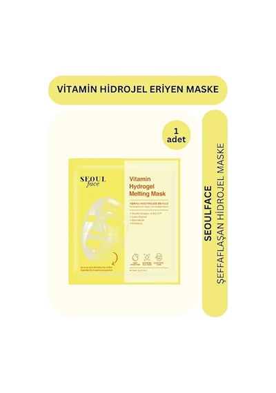 Dermal Korea Seoul Face Vitamin Hydrojel Şeffaflaşan Eriyen Maske 34 Gr