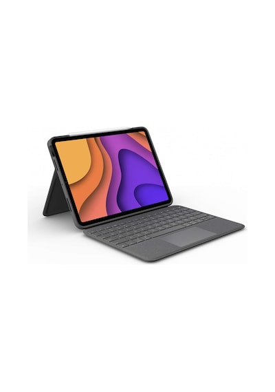 Logitech Slim Folio Touch Apple Uyumlu iPad  Air 10.9" 4. Nesil ile Klavyeli Kılıf Koyu Gri