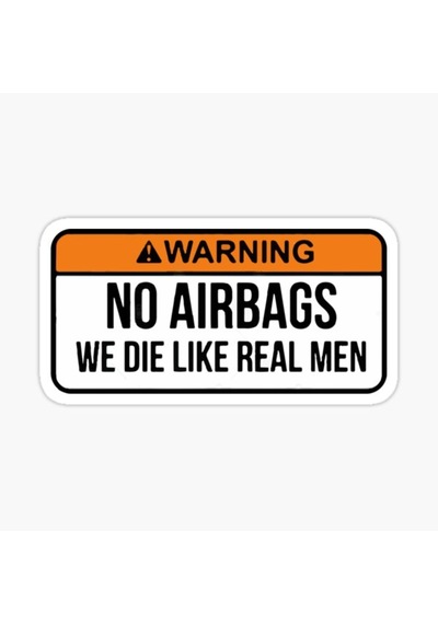 Airbag Yok Komik 2 Sticker Oto Etiket Araba Yapıştırma 15Cm
