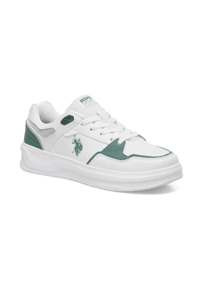 U.s. Polo Assn. Alucard 5fx Beyaz Erkek Sneaker Beyaz-yesıl Beyaz - Yeşil