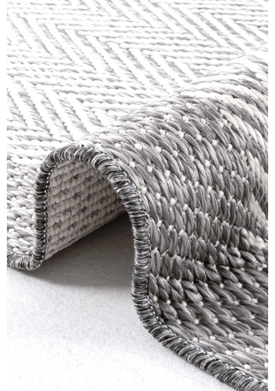 Hoom Rugs Nova 2002 Gri İnce Kaymaz Latex Tabanlı Sisal Halı