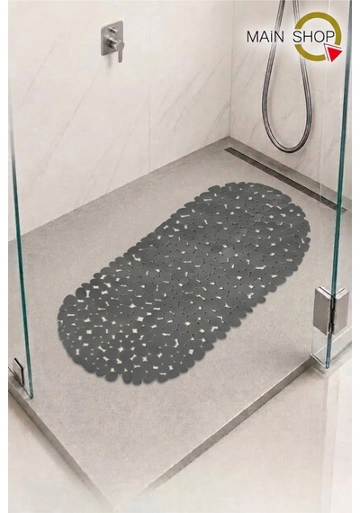Vantuzlu Banyo Ve Duşakabin Kaydırmaz Paspas, Küvet İçi Mat 34x68 Cm M-130 Gri