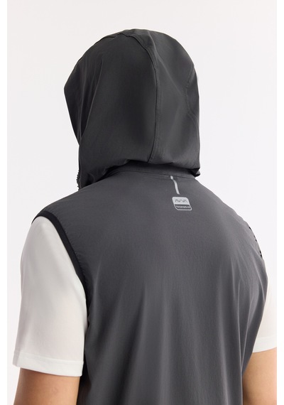 Avva Erkek Antrasit Dik Yaka Su İtici Rüzgar Geçirmez Bi-stretch Comfort Fit Yelek A51y6552