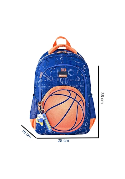 Muggle 3 Bölmeli Basketball Okul Sırt Çantası Mavi Mu-5880 Mavi