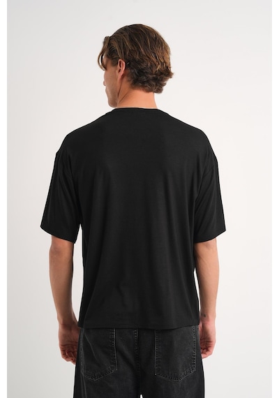 Alexander Gardi Alexandergardı V Yaka Oversize T-shirt E24-742a Siyah