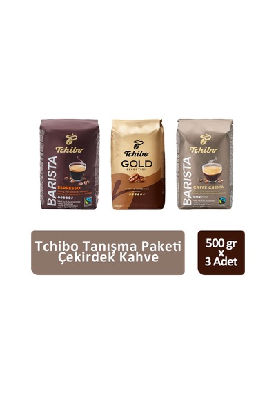 Tchibo Tanışma Paketi Çekirdek Kahve 500 Gr X 3 Adet Çekirdek